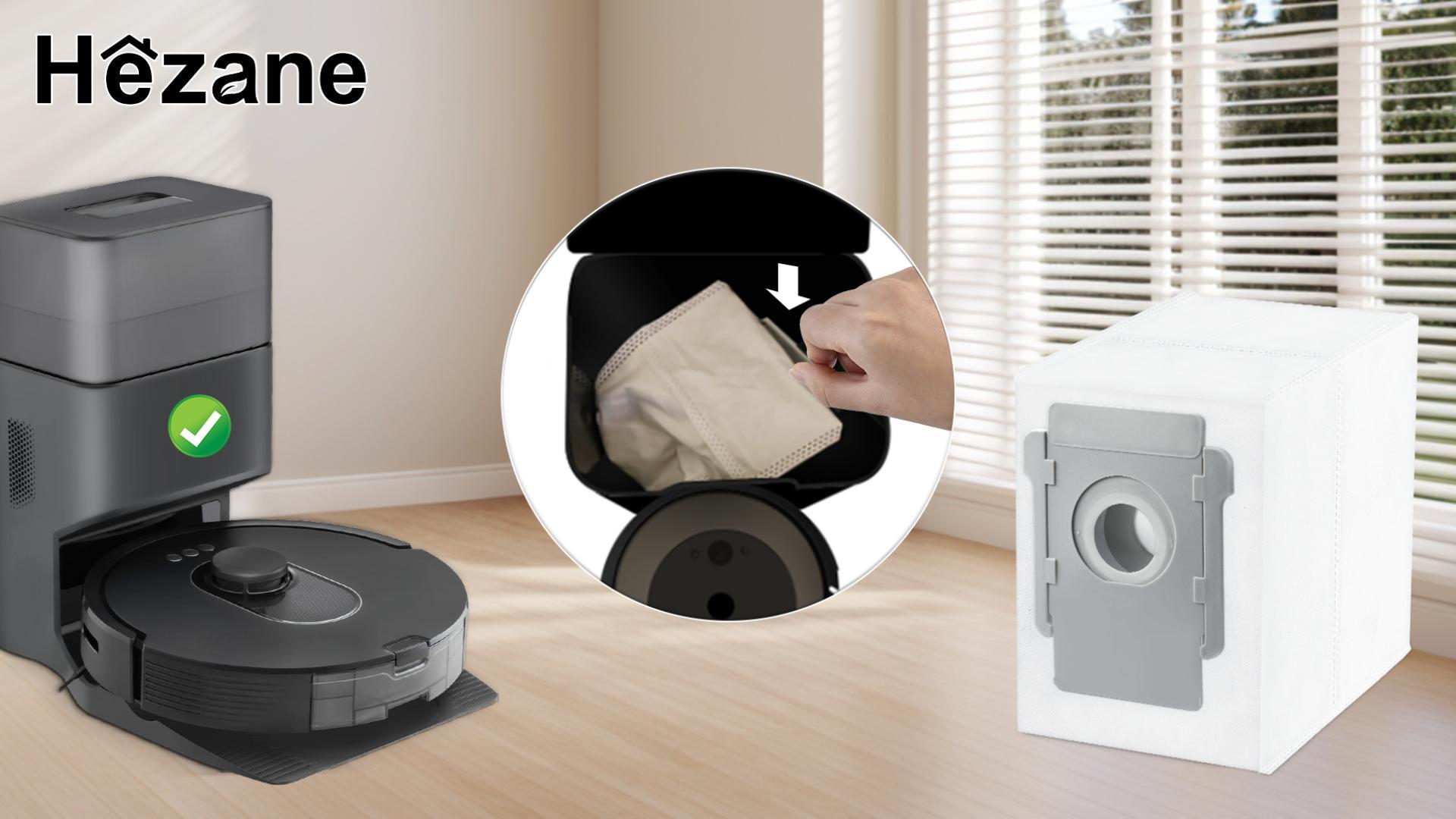 Image of 12 Packs Vacuum Bags for iRobot Roomba i7,dust bag compatible with iRobot Roomba J7, j7+,i3, i3+, i4, i4+, i6, i6+, i8, i8+, s9, s9+, s9Plus Series Clean Base Automatic Dirt Disposal Bags