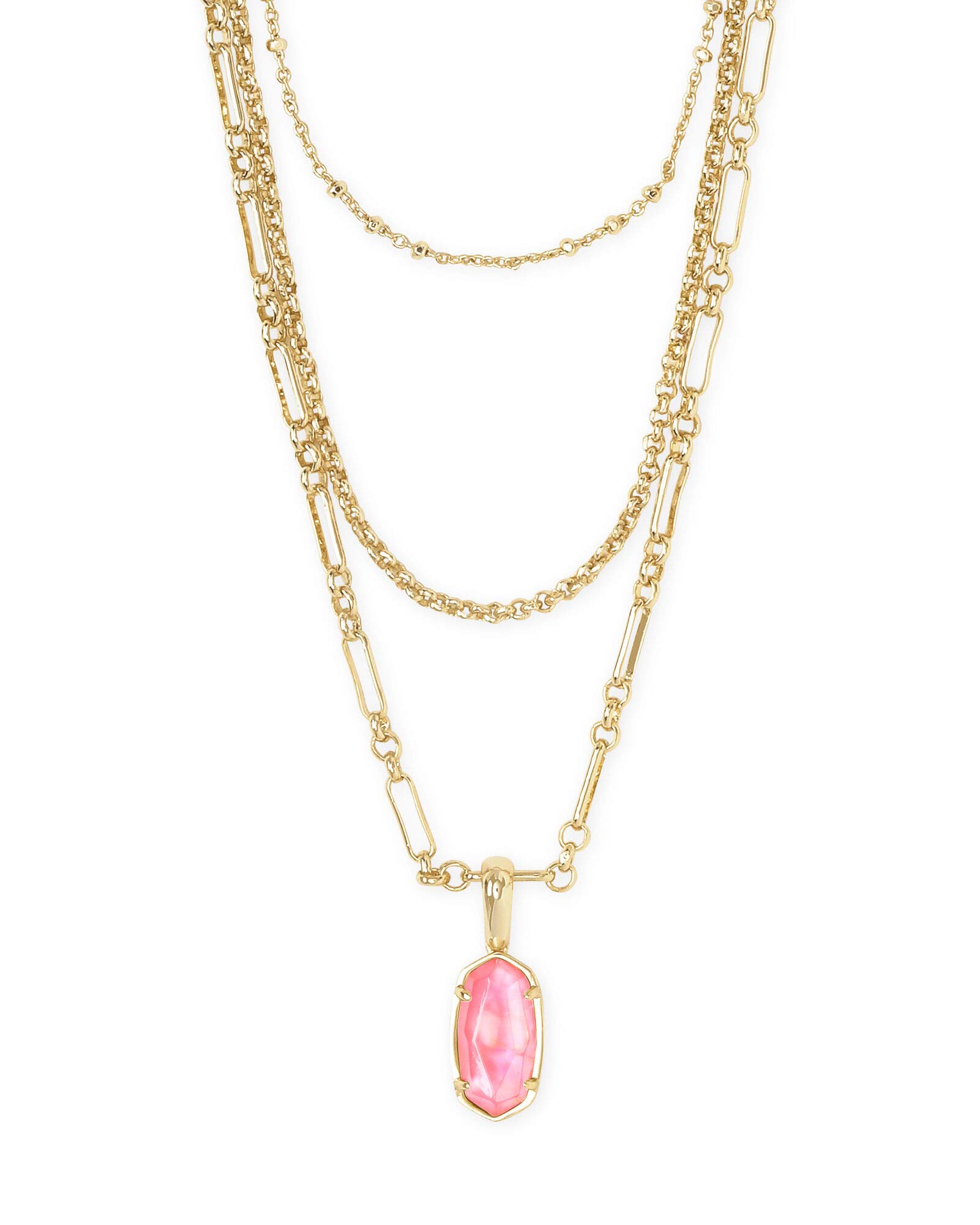 Kendra Scott Elisa Triple Adjustable Length Strand Necklace for Women, Fashion Jewelry