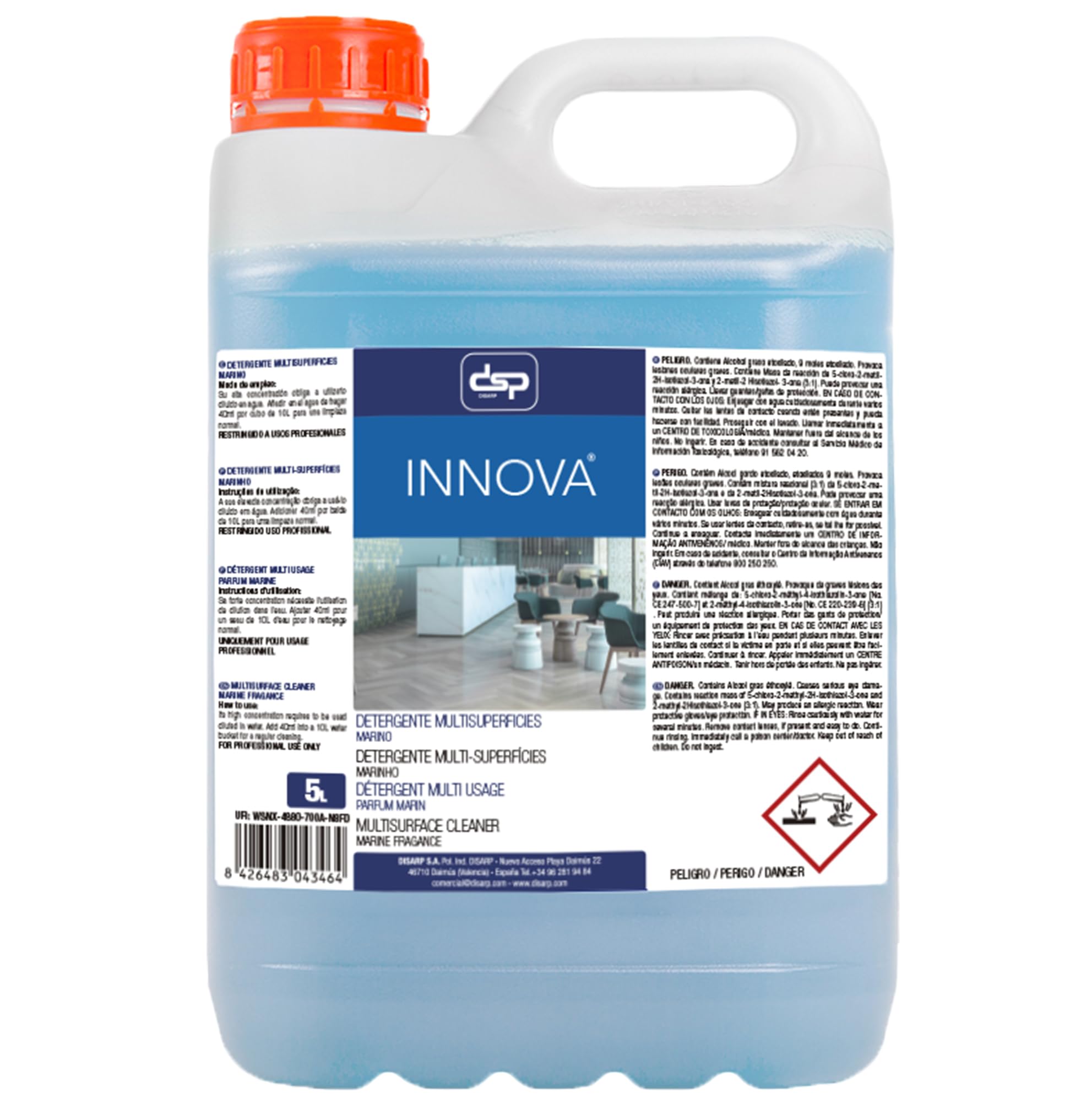 INNOVA DETERGENTE HIGIENIZANTE MULTISUPERFICIES PERFUME MARINO GARRAFA 5L (4)