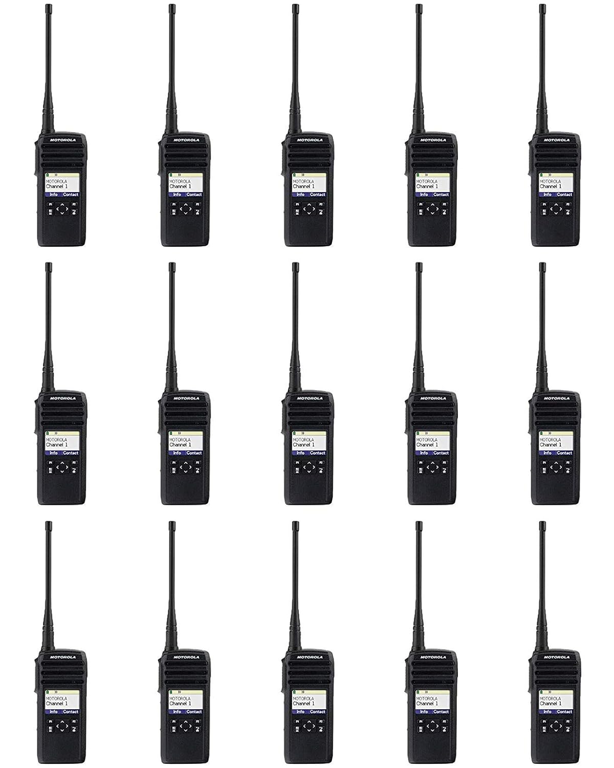 Qty 15 Motorola DTR700 50CH 1W 900MHZ Licence Free Digital Two Way Radio Package