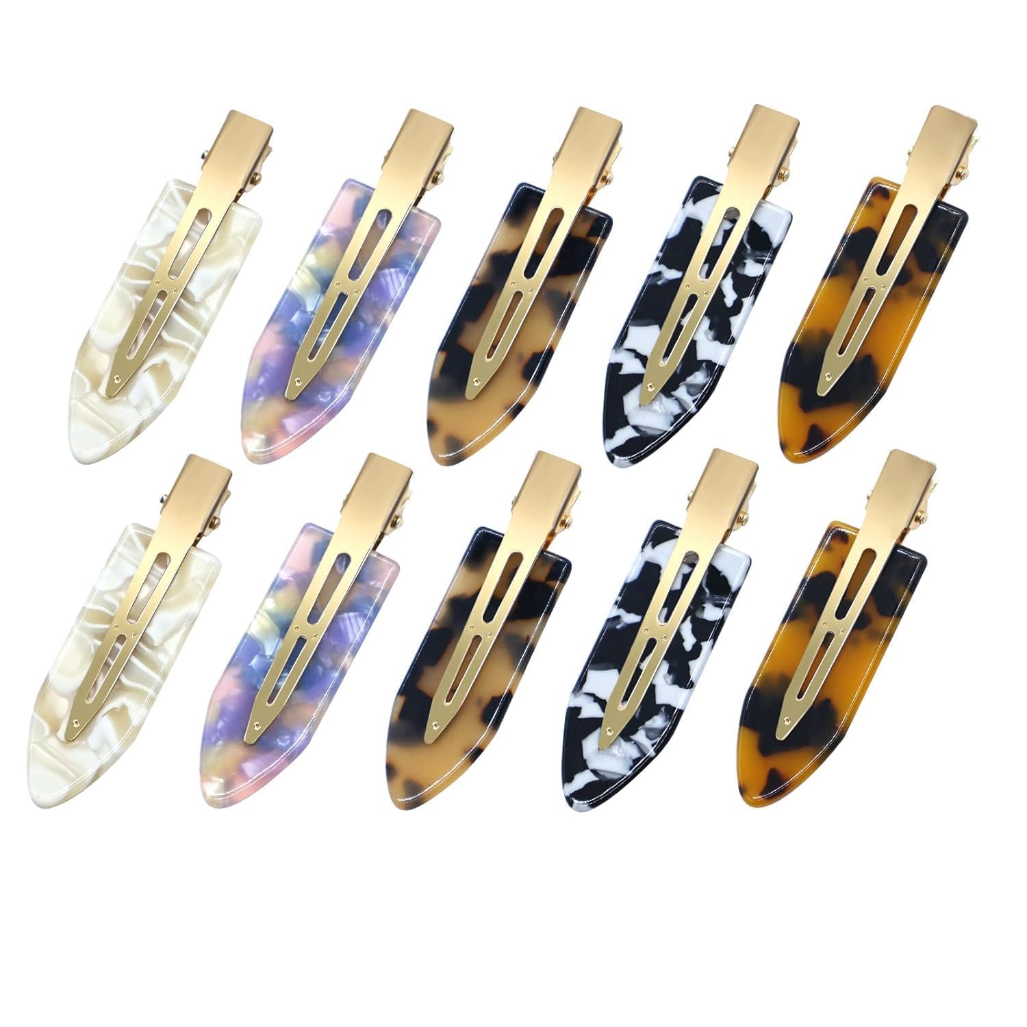 BEING BELLA 10 Pcs Multicolor No Bend Hair Clips Pin Curl Clips Makeup No Crease Hair Clips For Women (Pack Of 10)