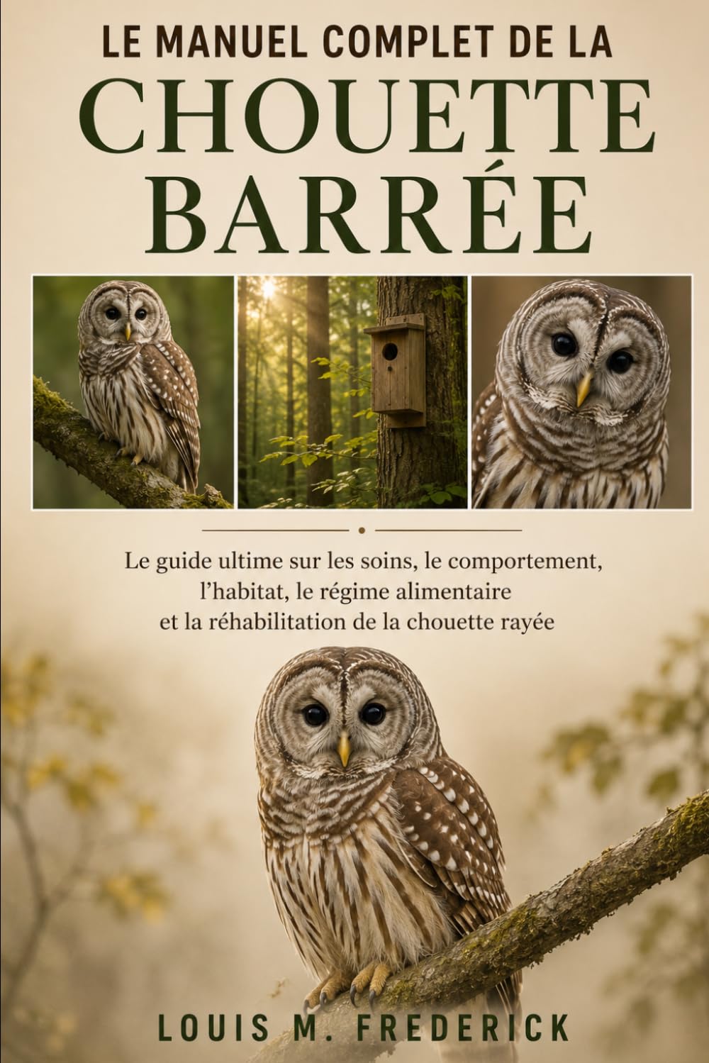 LE MANUEL COMPLET DE LA CHOUETTE BARRÉE: Le guide ultime sur les soins, le comportement, l'habitat, le régime alimentaire et la réhabilitation de la chouette rayée