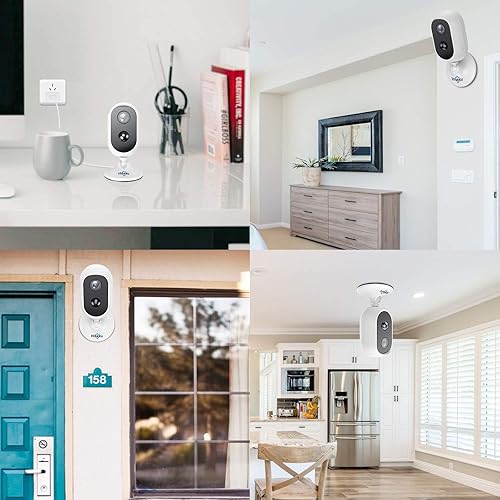 Miniatura 3 de Hiseeu Cámara de seguridad solar para exteriores cámara doméstica inalámbrica 4 canales expandibles 32 GB grabación de movimiento PIR visión