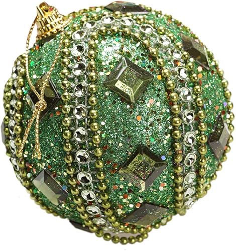Miniatura 1 de Adornos de bola de Navidad inastillables, decoración de árbol de Navidad de 3.14 pulgadas, bolas de bolas de diamantes de imitación de Navidad,