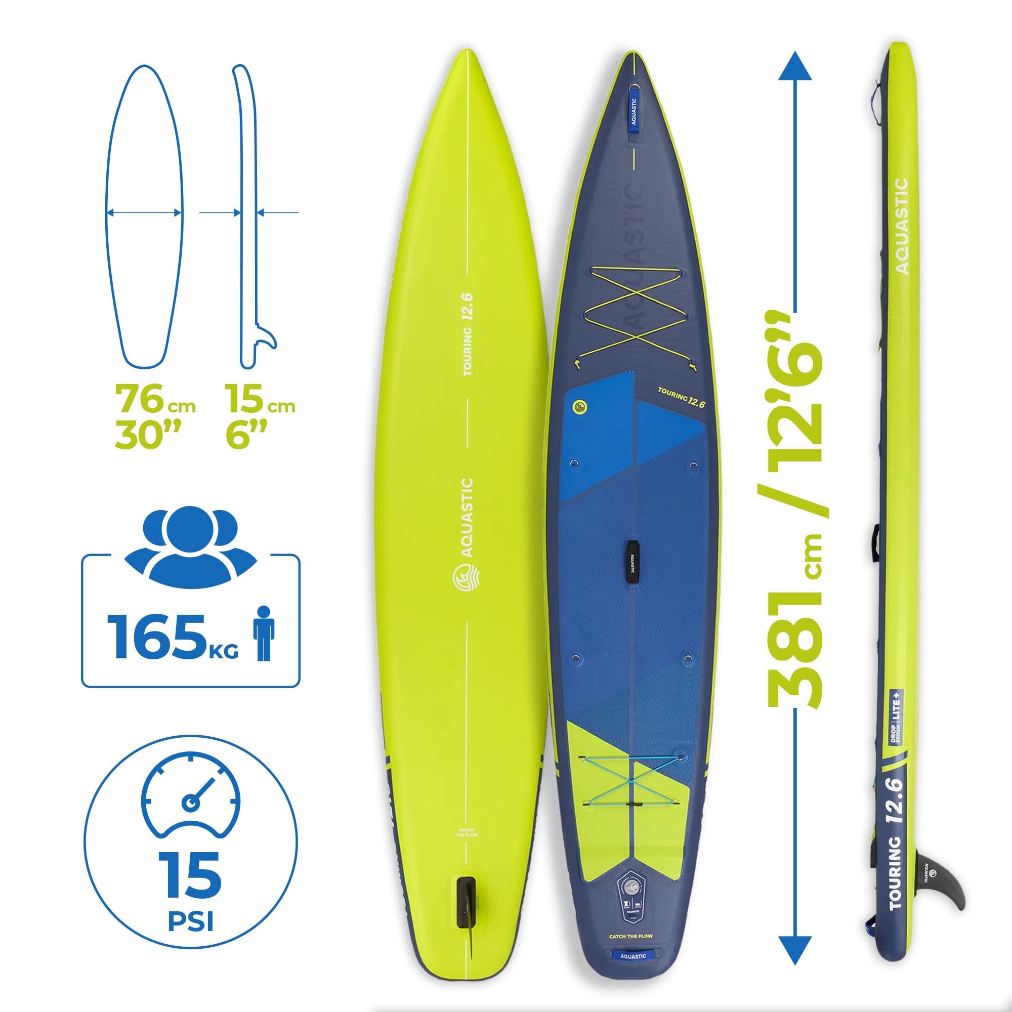 AQUASTIC Touring 12'6″ - Stand Up Paddle Board Unisex Adulto