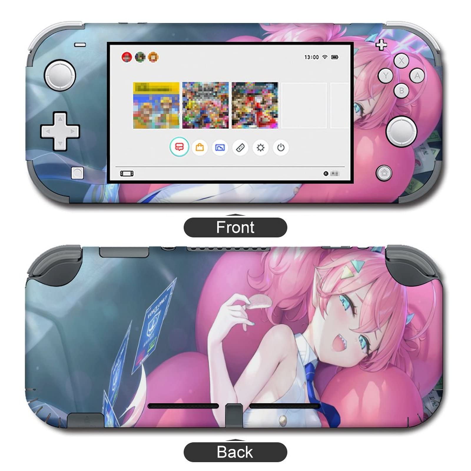 Amazon.co.jp: Switch/Switch Lite専用 スキンシール アニメ柄 ブルー