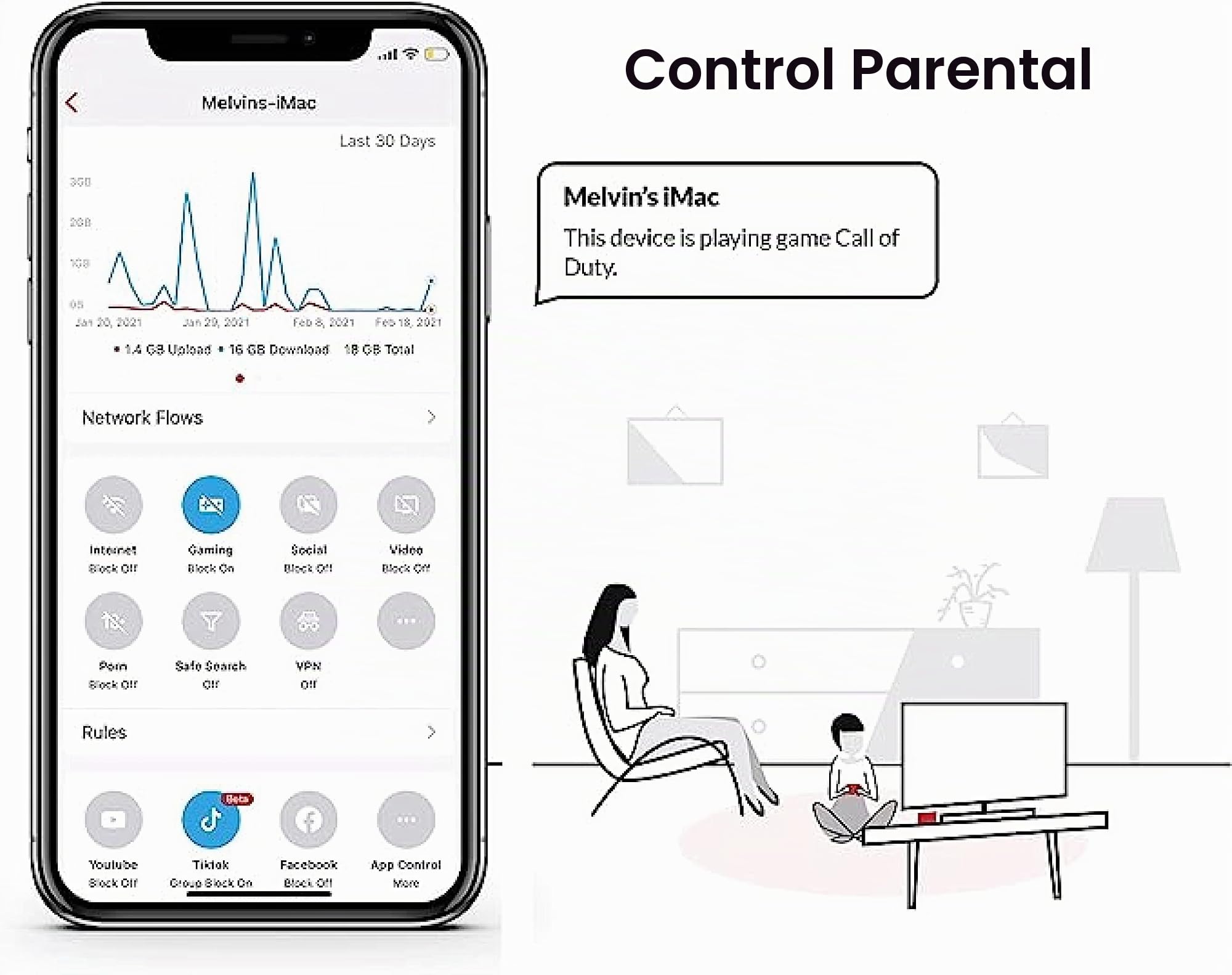 Firewalla: Firewall de Seguridad cibernética para el hogar y la Empresa, Protege la Red del malware y la piratería | Control Parental Inteligente | Bloquear anuncios | Servidor VPN y Cliente | Sin