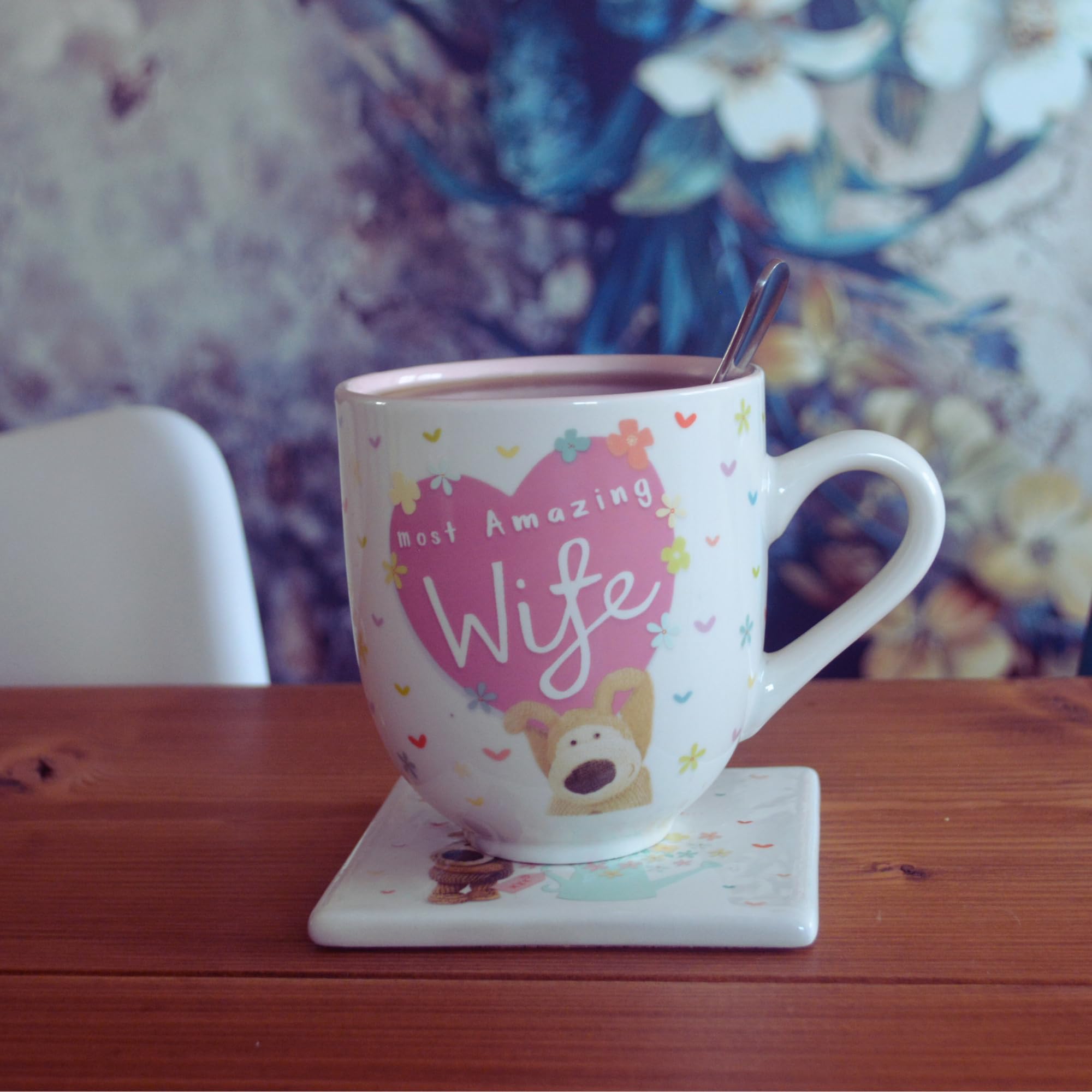 Boofle Amazing Wife Love Blooms Fur-Ever Mug Gift Idea, Multicolour, 12cm x 9cm or 4.7" x 3.5" - Image 3