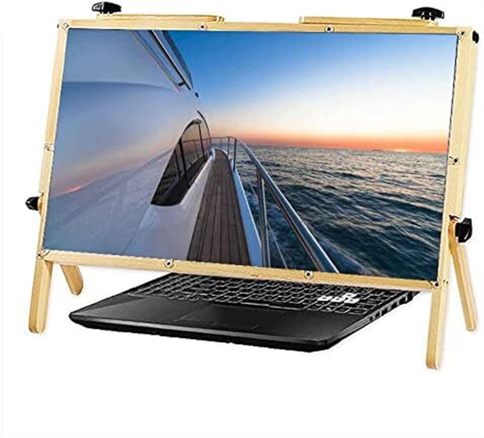 Lupa ekranu komputera na biurko, 22-calowy uchwyt ochronny na ekran laptopa, 3-krotne szkło powiększające odczyt