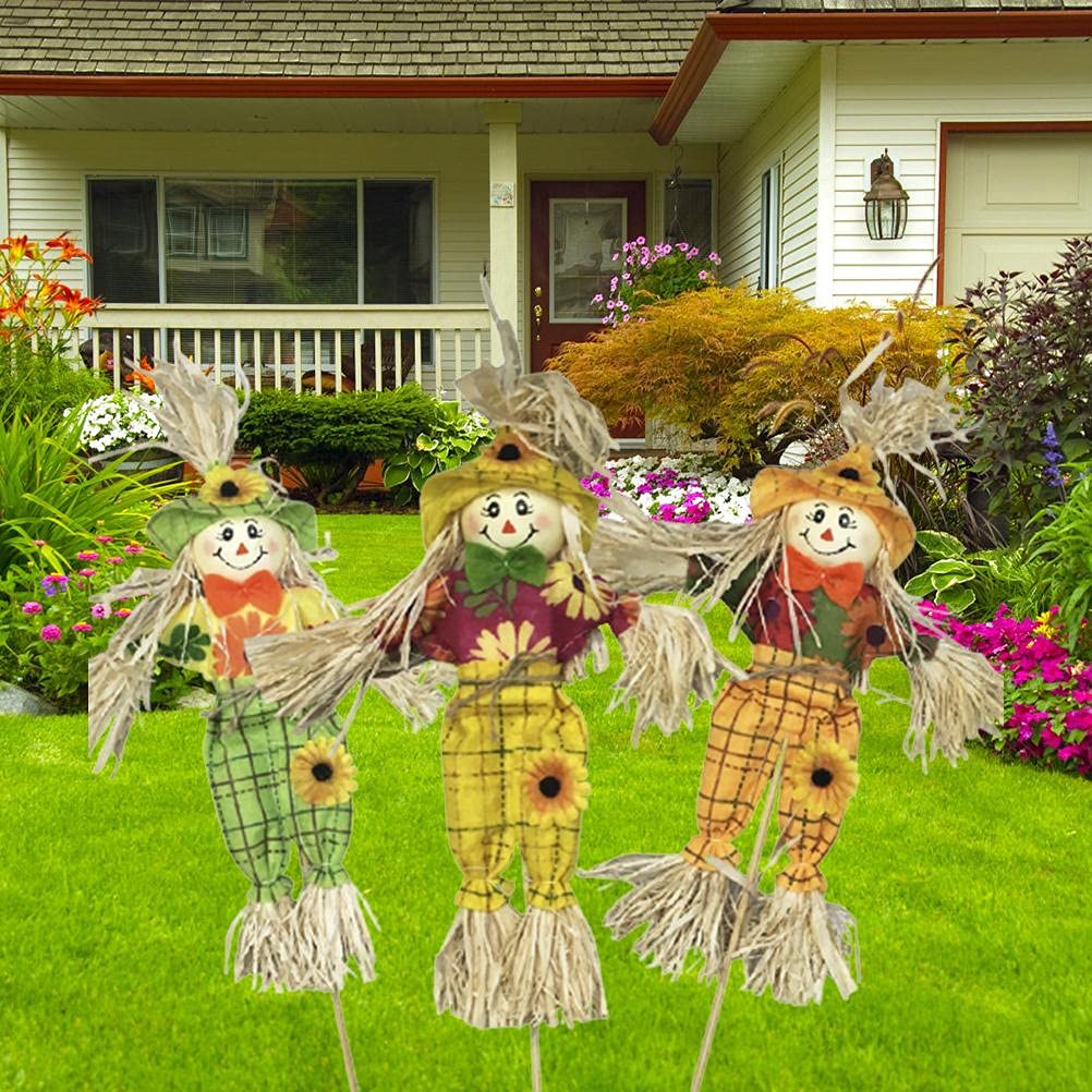 witspace 6 Pcs Décoration Épouvantail d'Halloween Extérieur