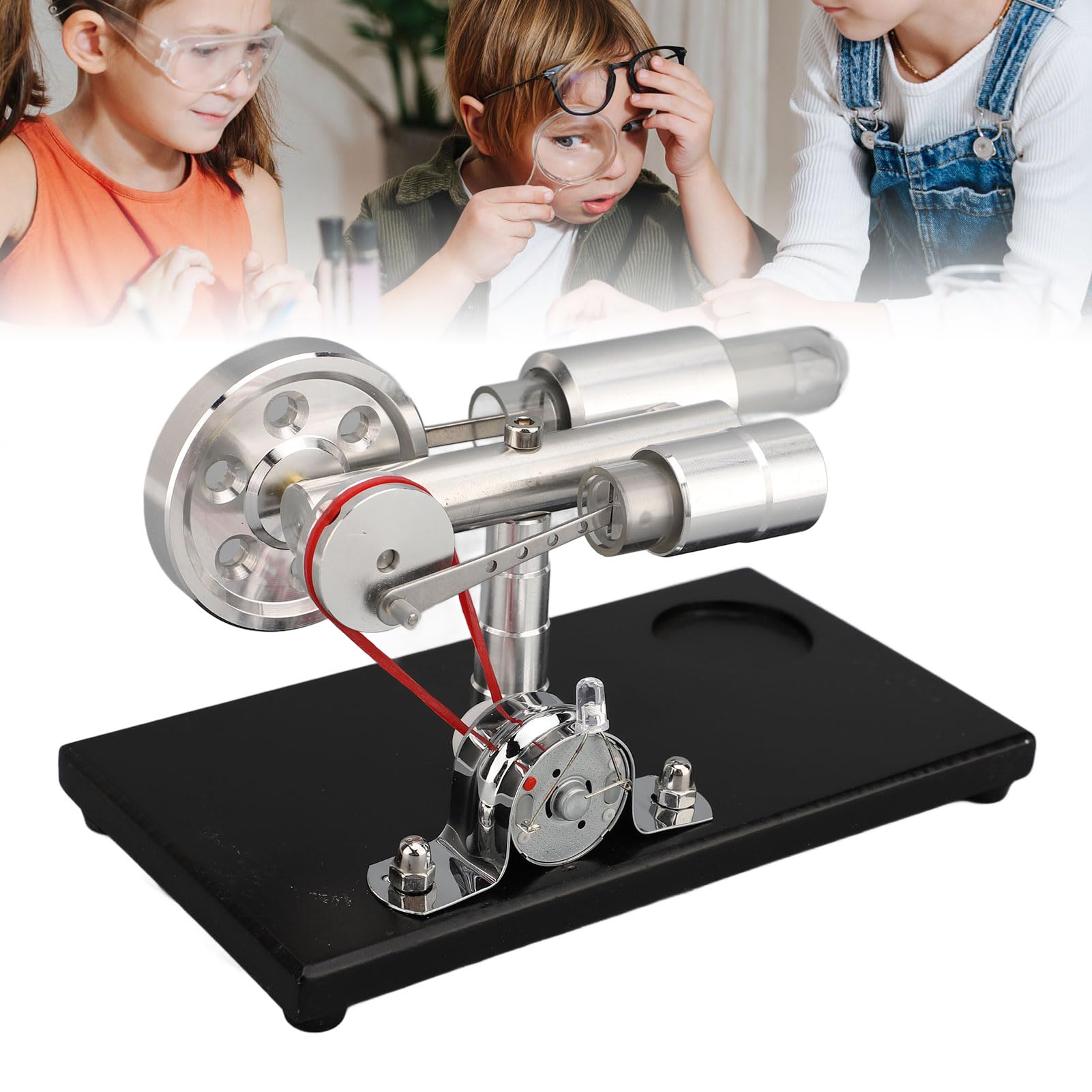 Amazon.co.jp: スターリングエンジン ミニチュア発電機 物理学蒸気