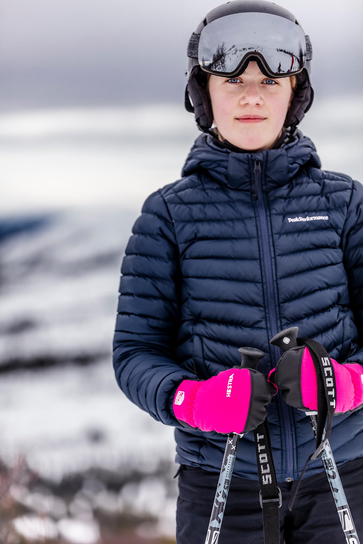 Hestra Ferox Primaloft Mitaines imperméables isolantes pour enfants de 4 à 13 ans pour le ski, le snowboard et les jeux dans la neige