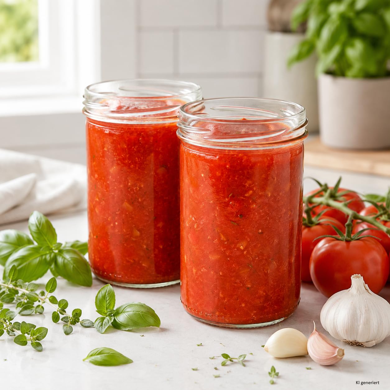 Set di 48 barattoli in vetro da 435 ml per conserva, con tappi To 82 rosso a scacchi, quaderno per ricette incluso