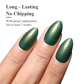 Imtiti Pearl Gel Nail Polish,0.5 Fl Oz Metallic Green Glitter Drawing Gel Polish Shell Thread Shimmer Mermaid Soak Off UV LED for Home DIY Nail Art Manicure Salon