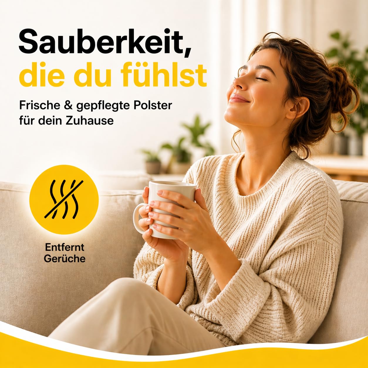 Polster- & Teppichreiniger 3x 1000ml - KONZENTRAT - Für Sofa, Teppich, Matratzen & Autositze - Tiefenreiniger gegen Flecken, Schmutz & Gerüche - Für Waschsauger & Nasssauger