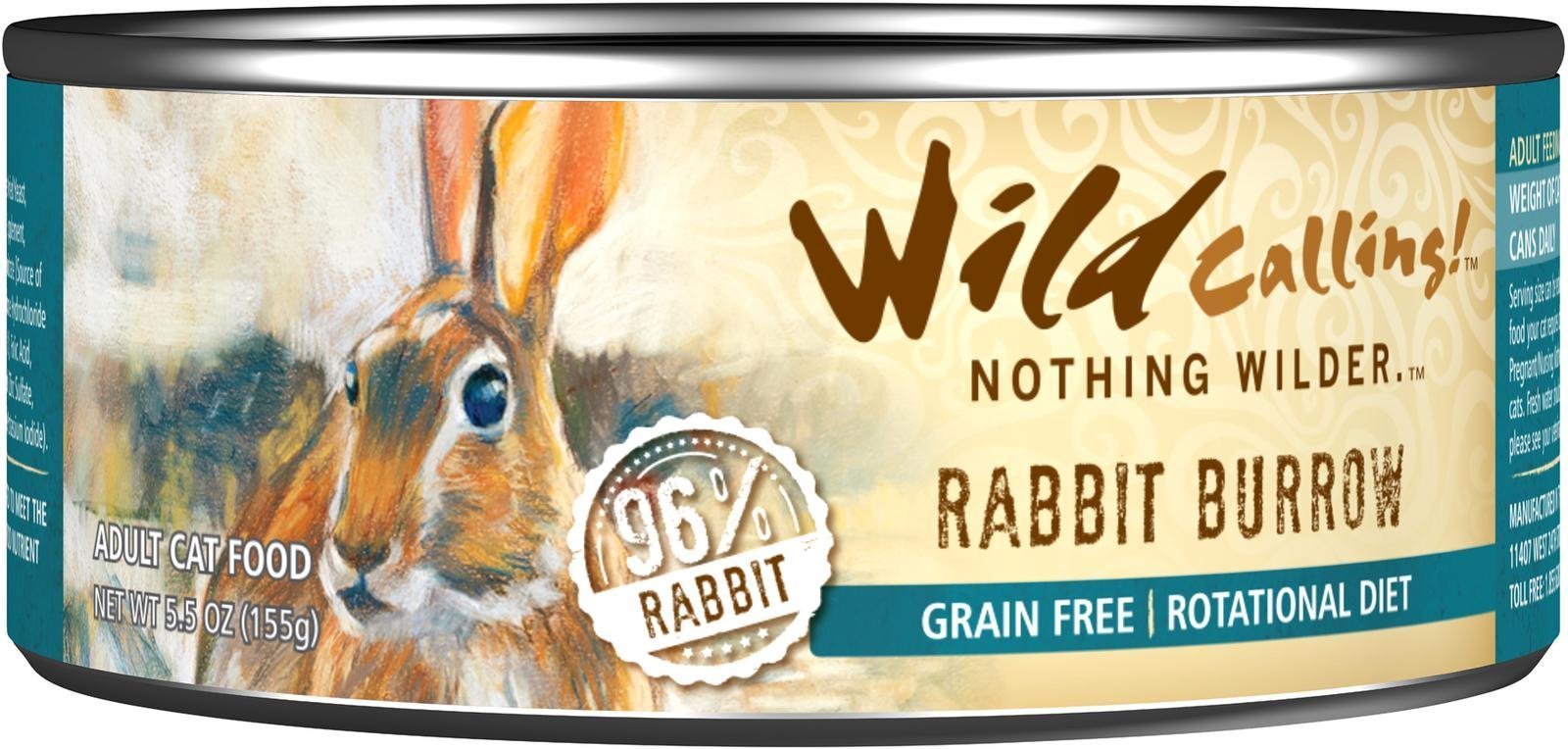 Wild Calling Wet Food Cat Rabbit Burrow 5oz Can Desertcart