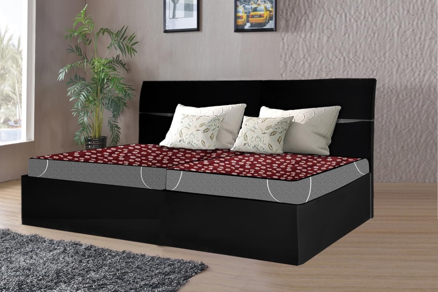 Stylista Waterproof Queen Bedsheet & Protector -17