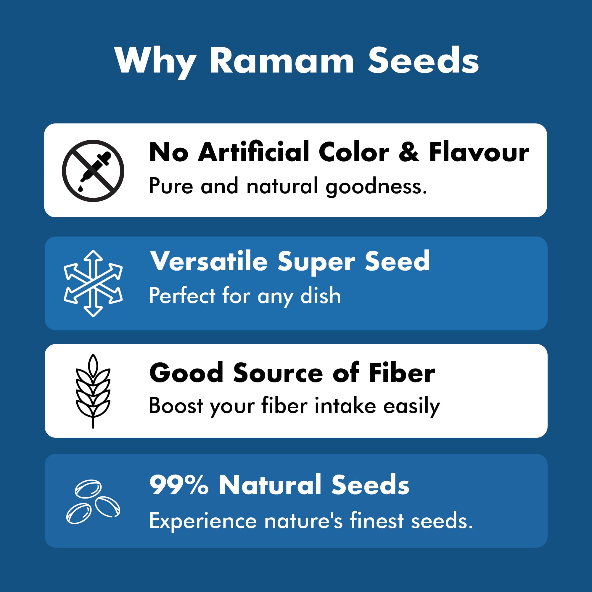 Ramam Premium Flax & Chia Seeds Combo High Omega-3, Fiber & Protein | Superfood Blend Gluten-Free, Vegan, Non-Gmo | Vitamins & Minerals| 100% Natural Raw Seeds For Eating - 650G 2