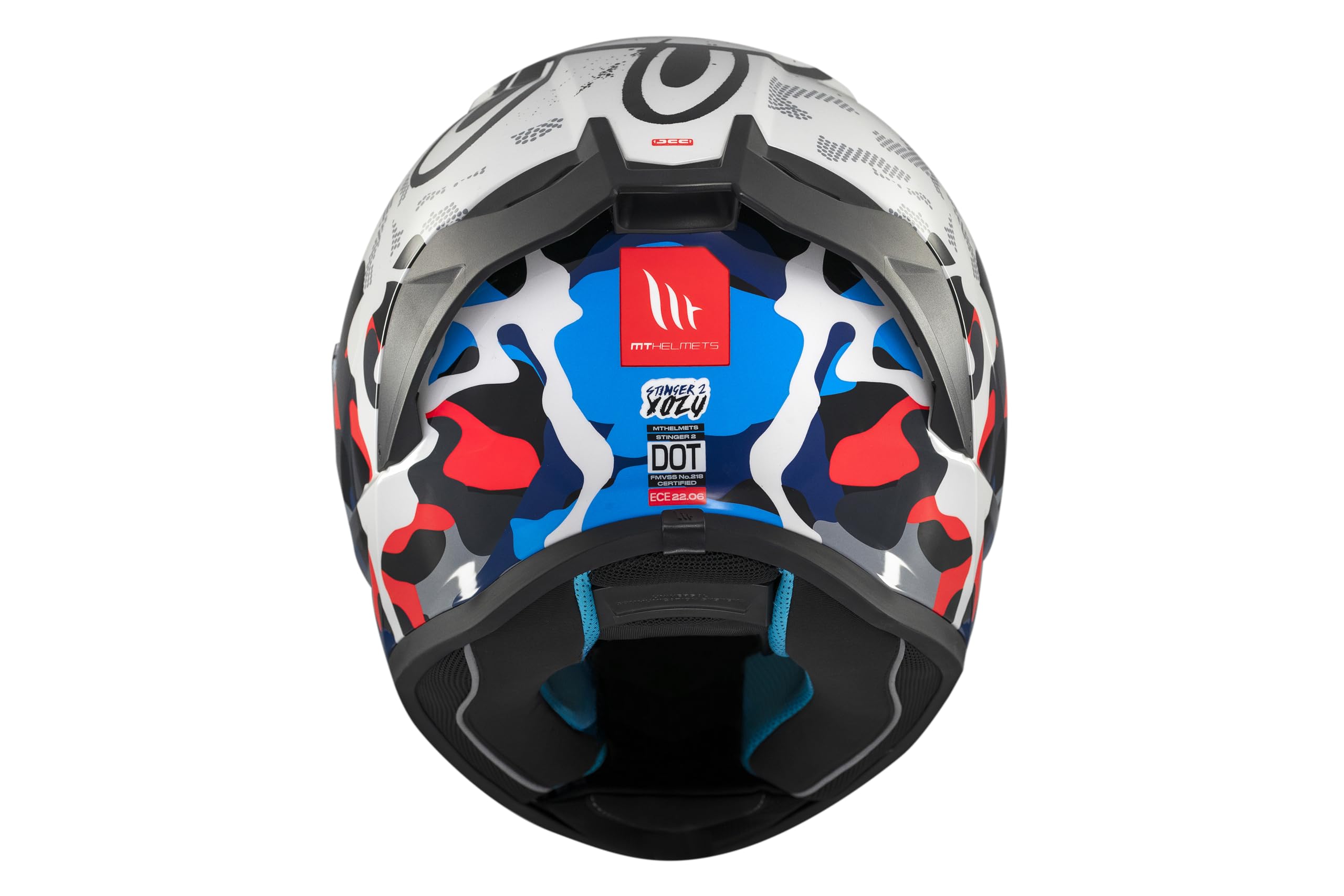 MT Helmets Stinger 2 – Casco Moto Integral Deportivo con Pantalla Antivaho Compatible con Pinlock, Visor Solar Full Vision, Interior Lavable y Calota HIRP | Homologado ECE 22.06 & DOT