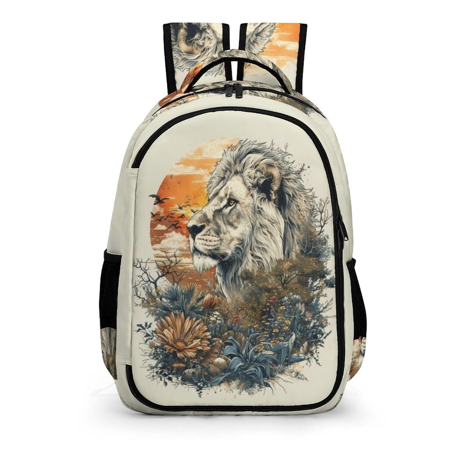 Tpisli Boys Style-6 Lion Backpack School Bag Travel Daypack Animal Lion Rucksack For Students Girls, Laptop Backpack