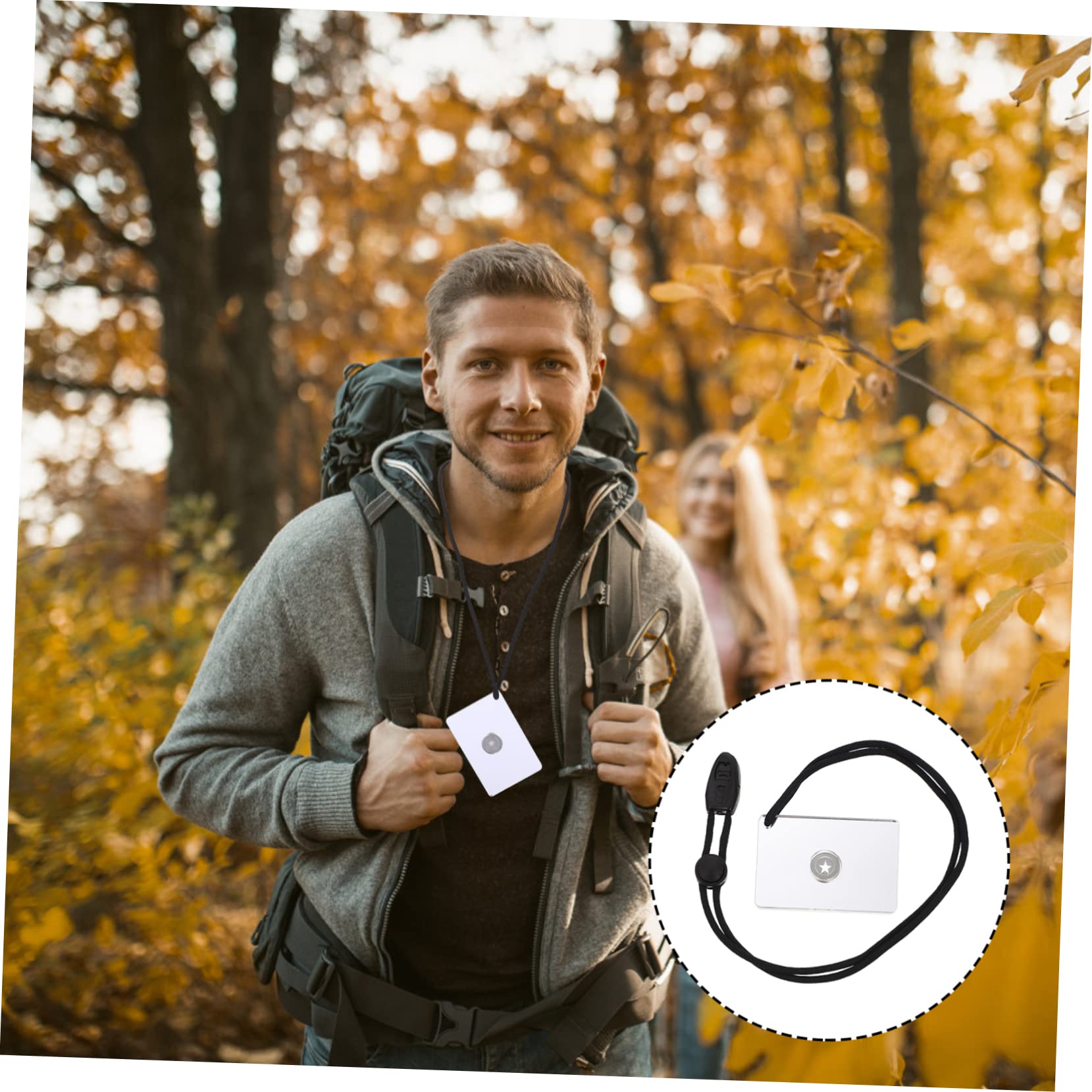 SUPVOX Espejo de señales Linterna de Camping Recargable señalización Partidos Ligero Iluminado Caza caceria señ de Supervivencia Aire artilugio para Acampar Acrílico