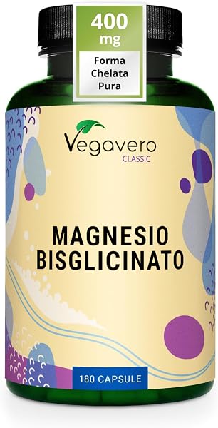 Magnesium Bisglycinate | 400 mg Pure Elementary Magnesium | Bioavailable Chelated Form | Against Tiredness and Fatigue | Laboratory Certified | Vegavero
