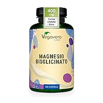 Magnesio Bisglicinato | 400 mg di Magnesium Puro Elementare | Forma Chelata Biodisponibile | Contro Stanchezza e Affaticamento | Certificato in Laboratorio | Vegavero