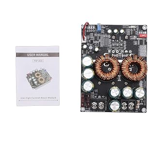 Boost Power Module High Current 1200W Voltage Regulator Dual Inductor Amp Supply DC10-30V Vin-50V 1200W 1500W Music Amplifier Undervoltage Protection ZK-PW1200