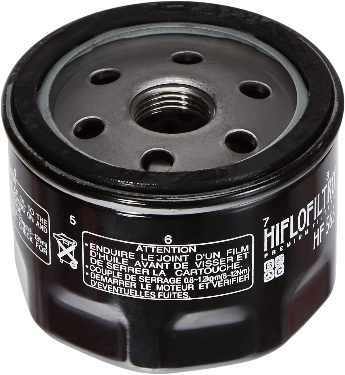 HF565 Premium Oil Filter, Black