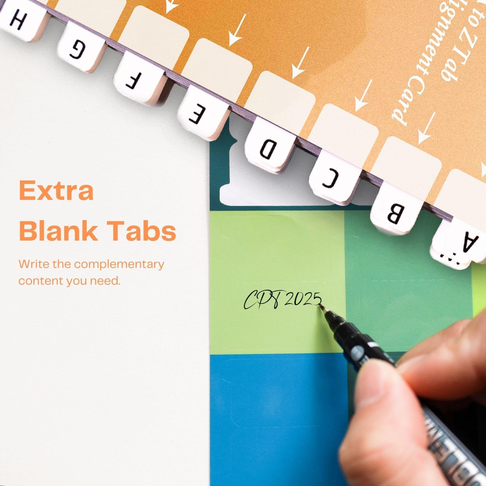 Index Tabs for CPT 2025 Professional Edition, Laminated and Color Coded, CPT 2025 Codebook Tabs with Easy Installation and Aesthetic Design.