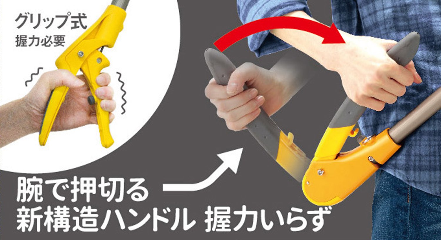 Amazon | ムサシ 「腕で押し切る新構造」 高枝切鋏 【すご腕プッシュ