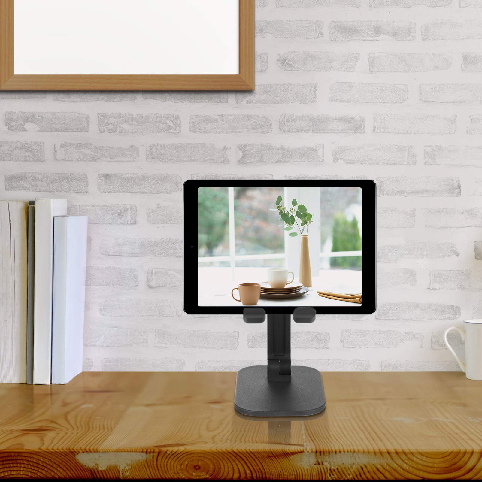 Gatuida Soporte Negro Compacto y Escritorio para Teléfono Tableta