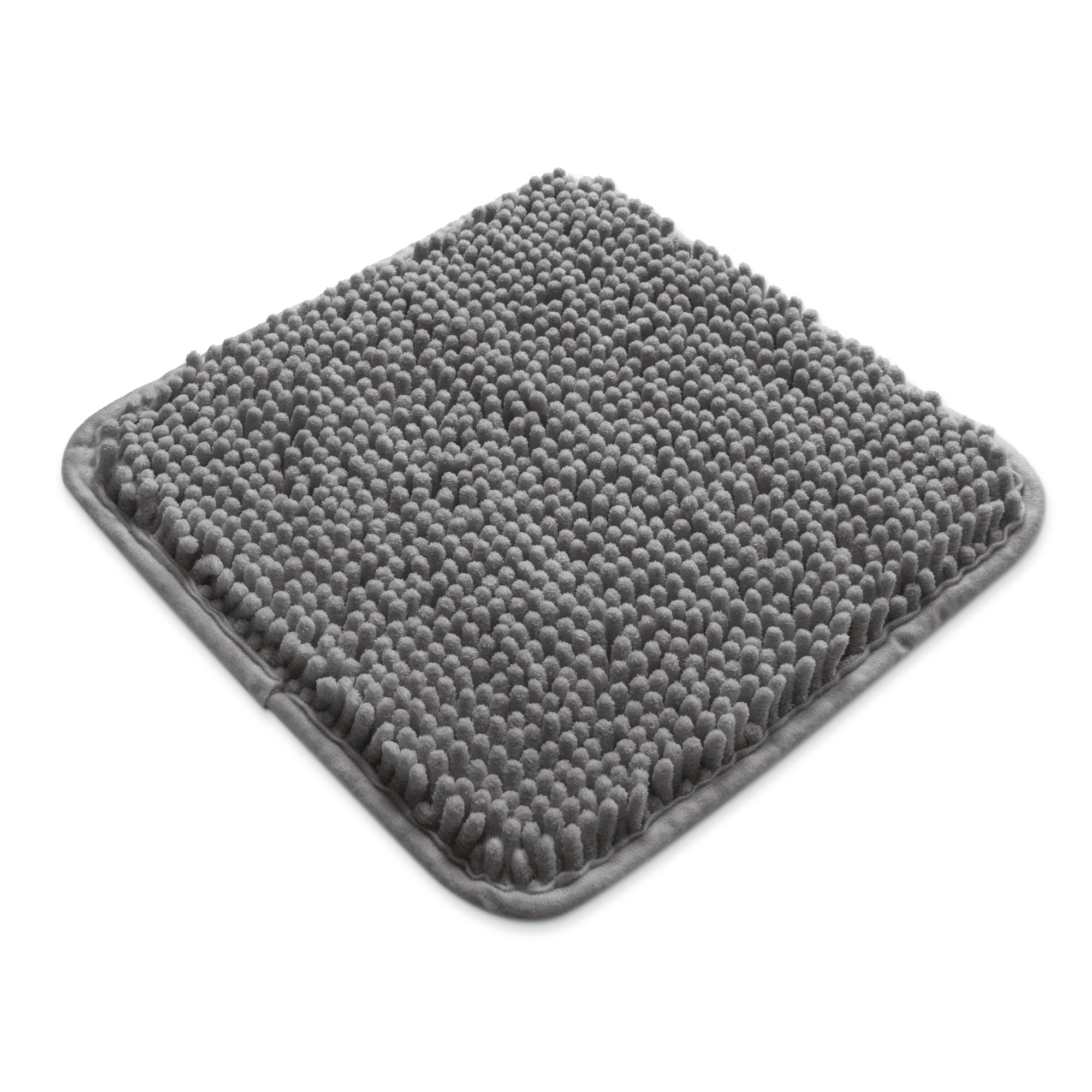 Yeaban Mini Chenille Rug 12"x12", Locker Rugs Absorbent and Washable Bath Mat Non-Slip, Soft Rug for RV Bathroom Small Space(Dark Gray) โ image 1