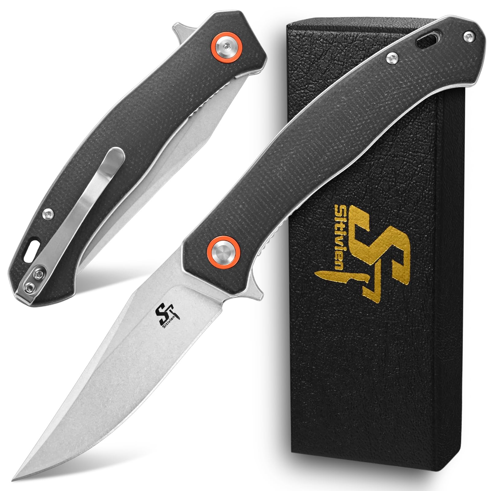 Amazon.com : Sitivien ST112 Folding Knife, D2 Blade and Micarta