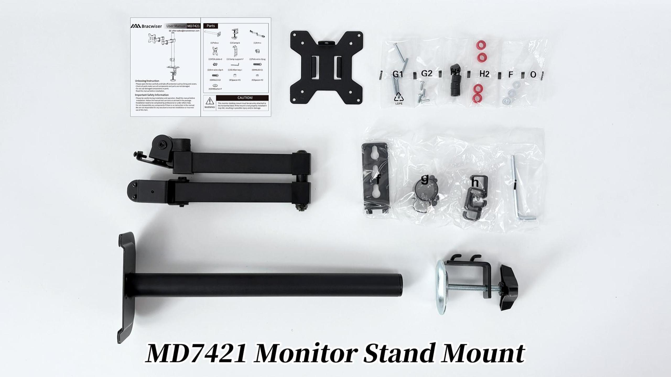 モニターアーム クランプ式 ホワイトCBS/ No.154 Amazon.co.jp: Bracwiser PCモニターアーム 液晶ディスプレイ