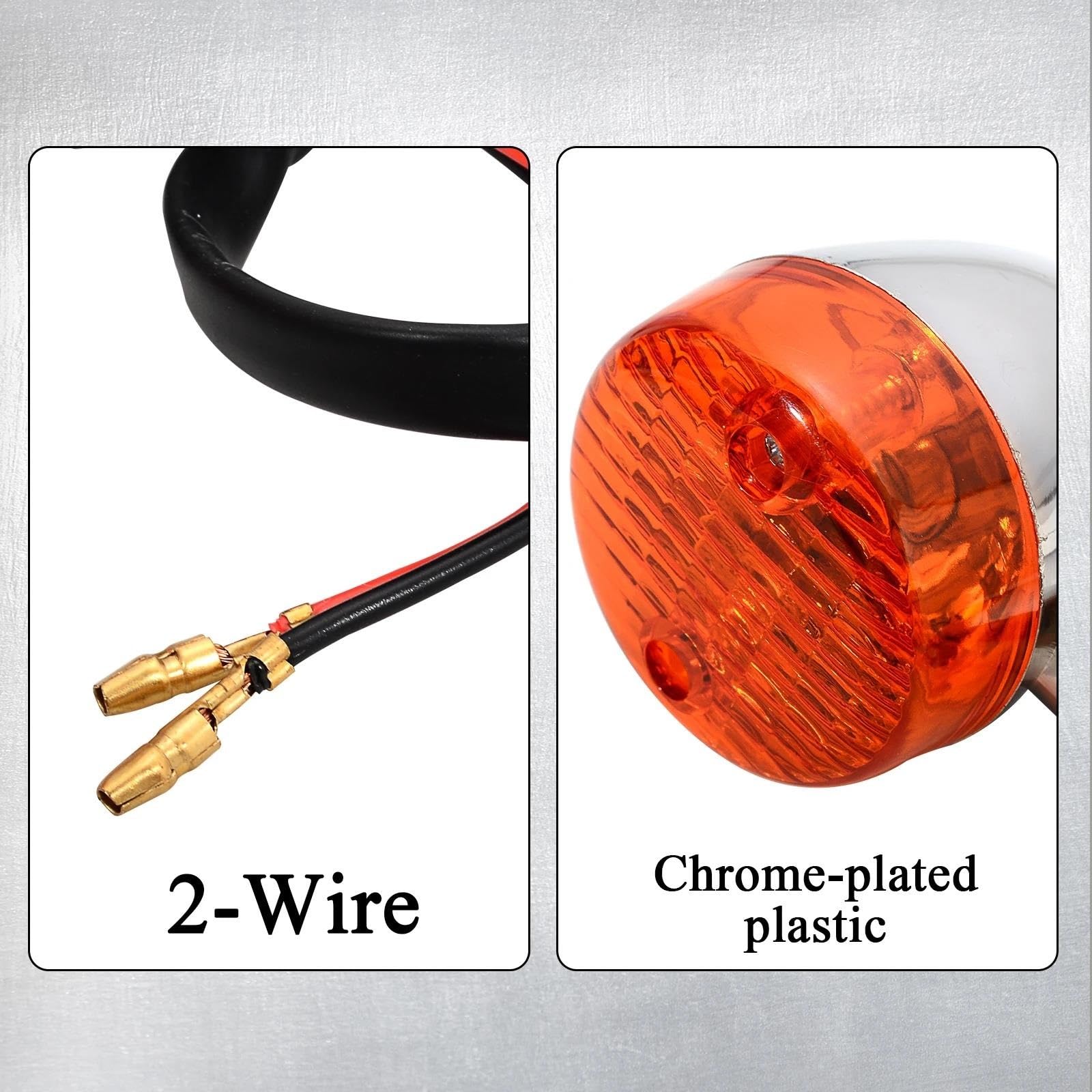 2/4 Luces Direccionales Delanteras Y Traseras para Motocicleta para para Vulcan para VN 750 800 900 1500 1600 1700 2000 Intermitentes(4 Piezas)