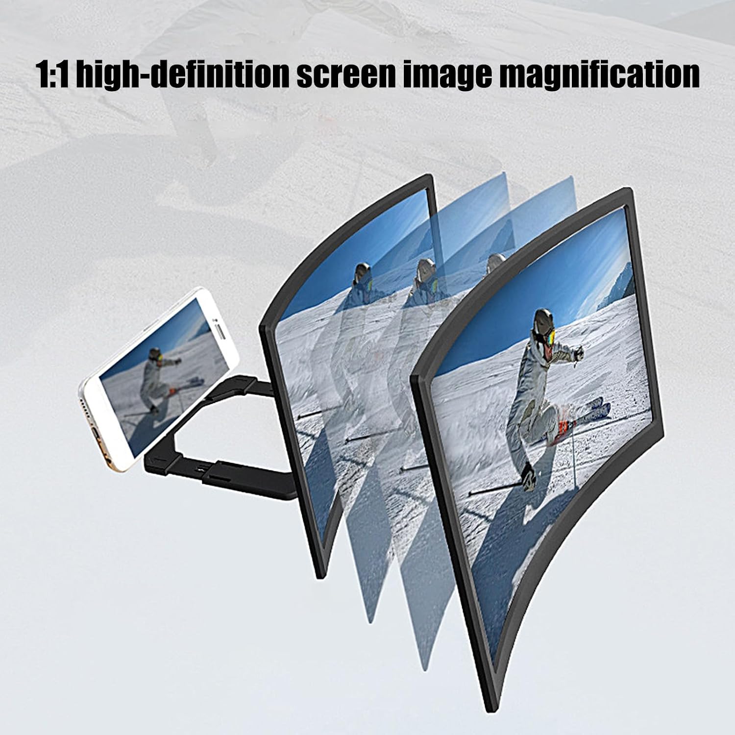 Phone Magnifier Screen - 12 Inch Portable Foldable, Cellphone Viewing Tool for Family, Tech Accessory, Magnifying Device with Compact Design, Screen Feature for Home, Office, Bedroom