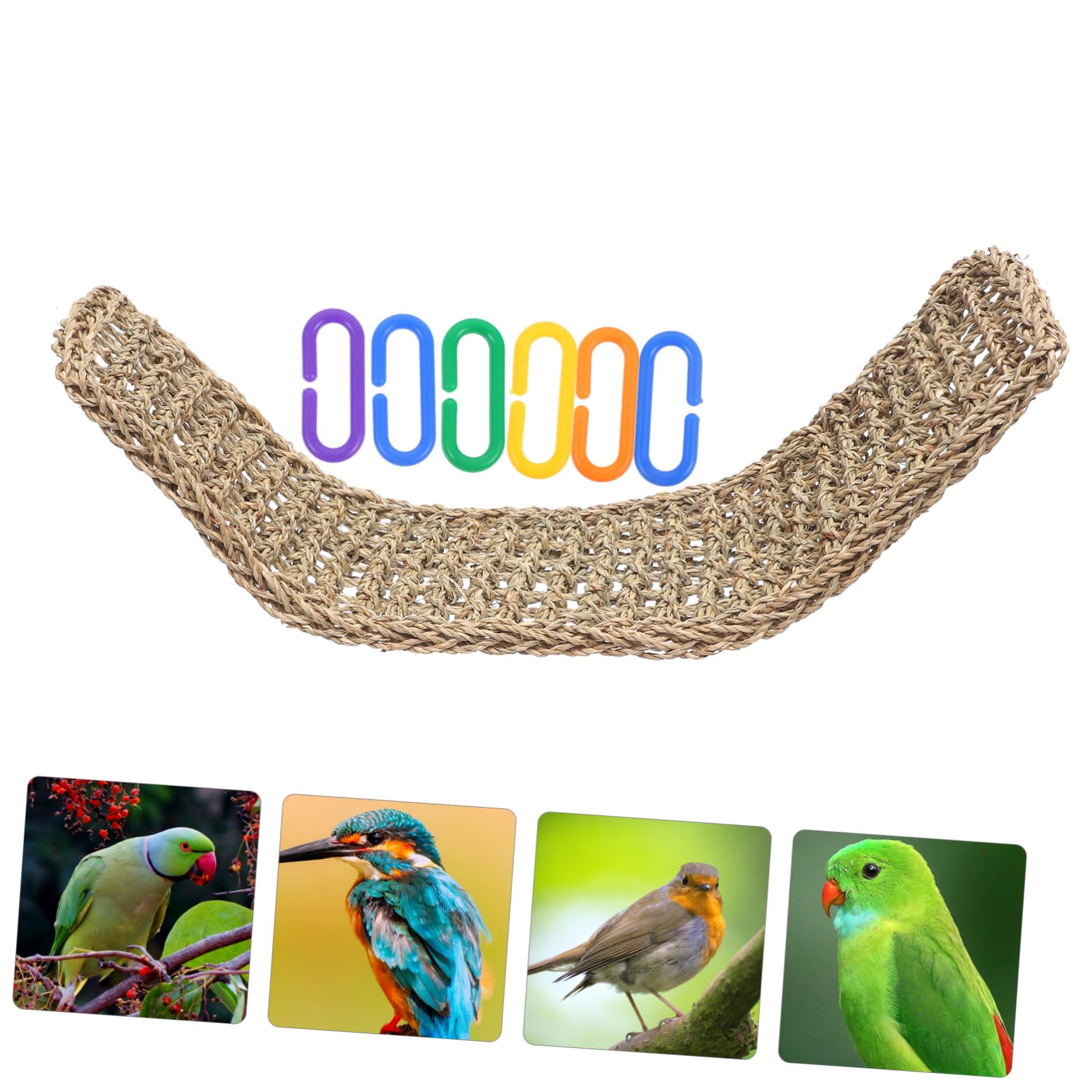 Kisangel Percha Colgante para Pájaros Juguete Trepador para Loros y Periquitos Soporte De Hamaca para Pájaros para Jaulas De Aves y Juguetes Colgantes Decorativos
