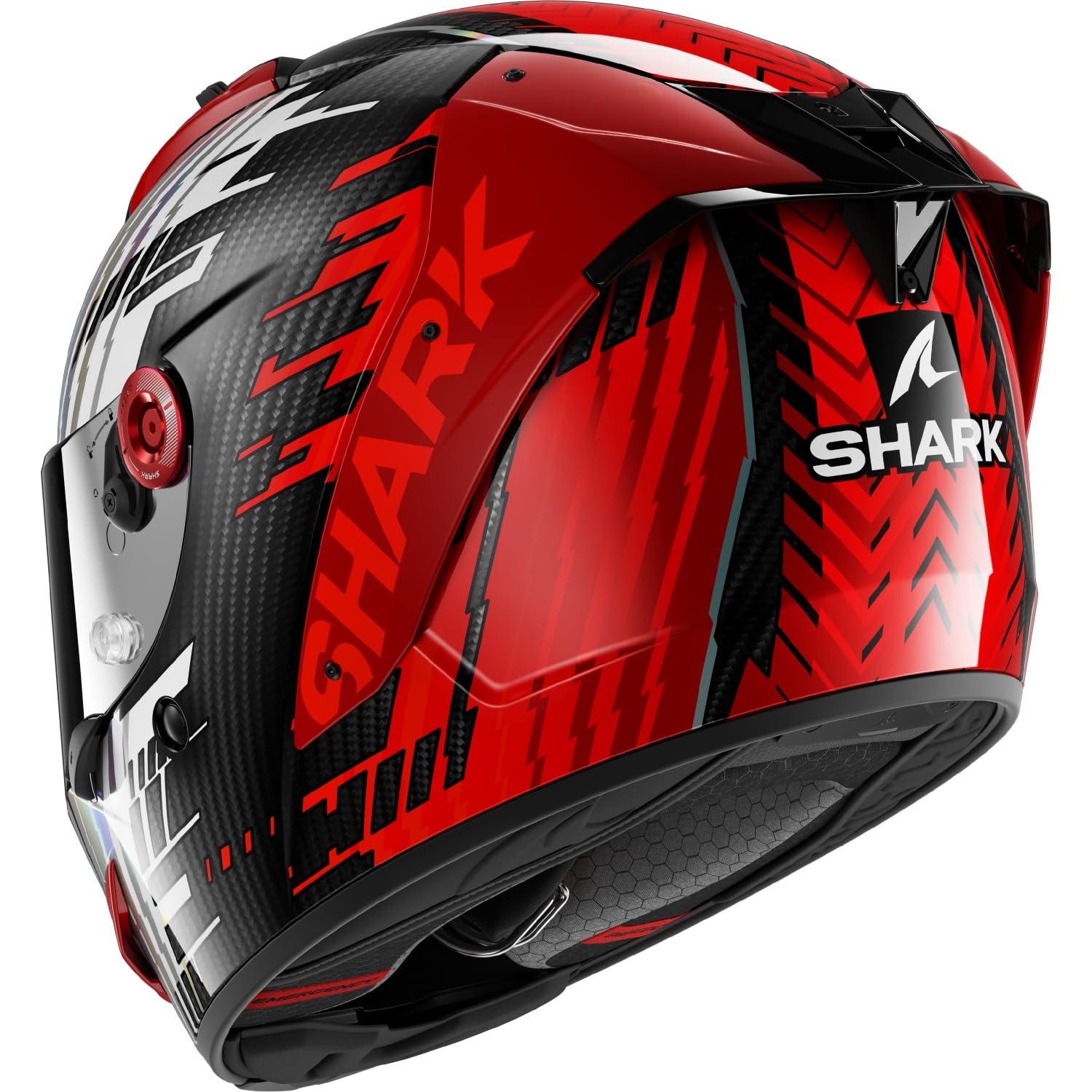 SHARK, Casco Moto Integral Aeron Edgy Carbon Red Chrome DRU, XS