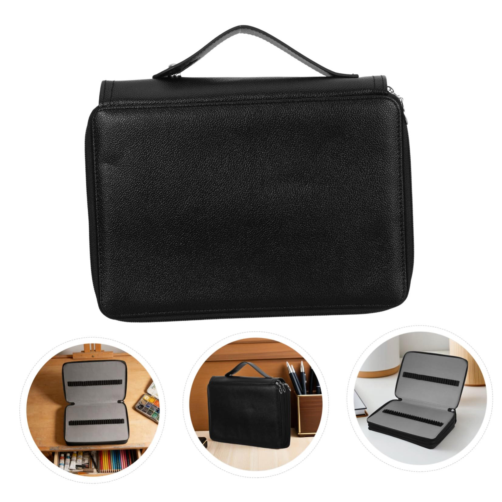 COHEALI Astuccio Protezione Robusta Grande Capacità per Matite Colorate con 200 Scomparti, Struttura a 4 Strati Oxford e Cartone per Sessioni Artistiche e Ufficio