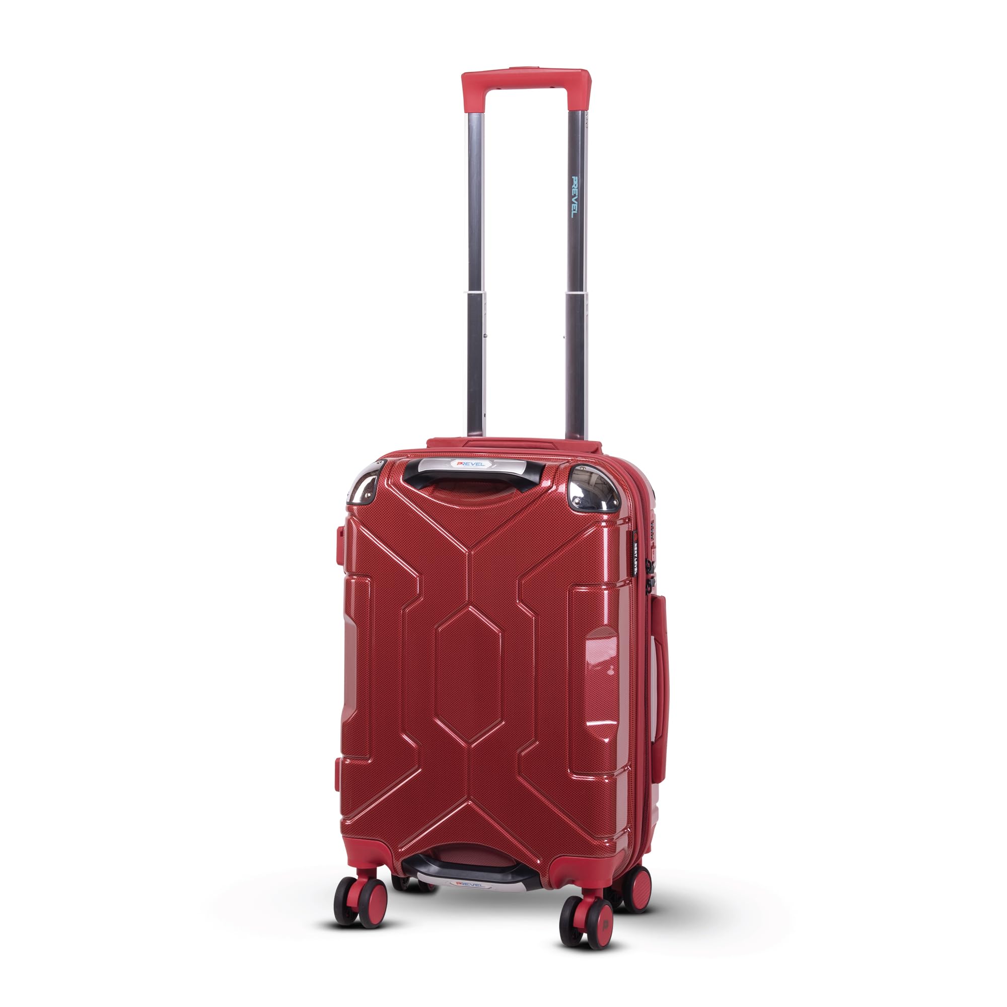 prevel Awenger 50 cm Cabin Polycarbonate Trolley Bag for Travel | Hard Shell 8 Spinner Wheels | Lightweight & Durable Luggage | 360° Spinner | Water Repellent | Warrior Red Suitcase for Men & Women-picture-37