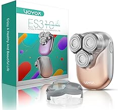 VOYOR Shaver Woman Shaver Female Intimate Area Facial Epilator Female Electric Shaver for Body Legs and Armpits, Portable and Rechargeable Shaver ES310 (Gold)