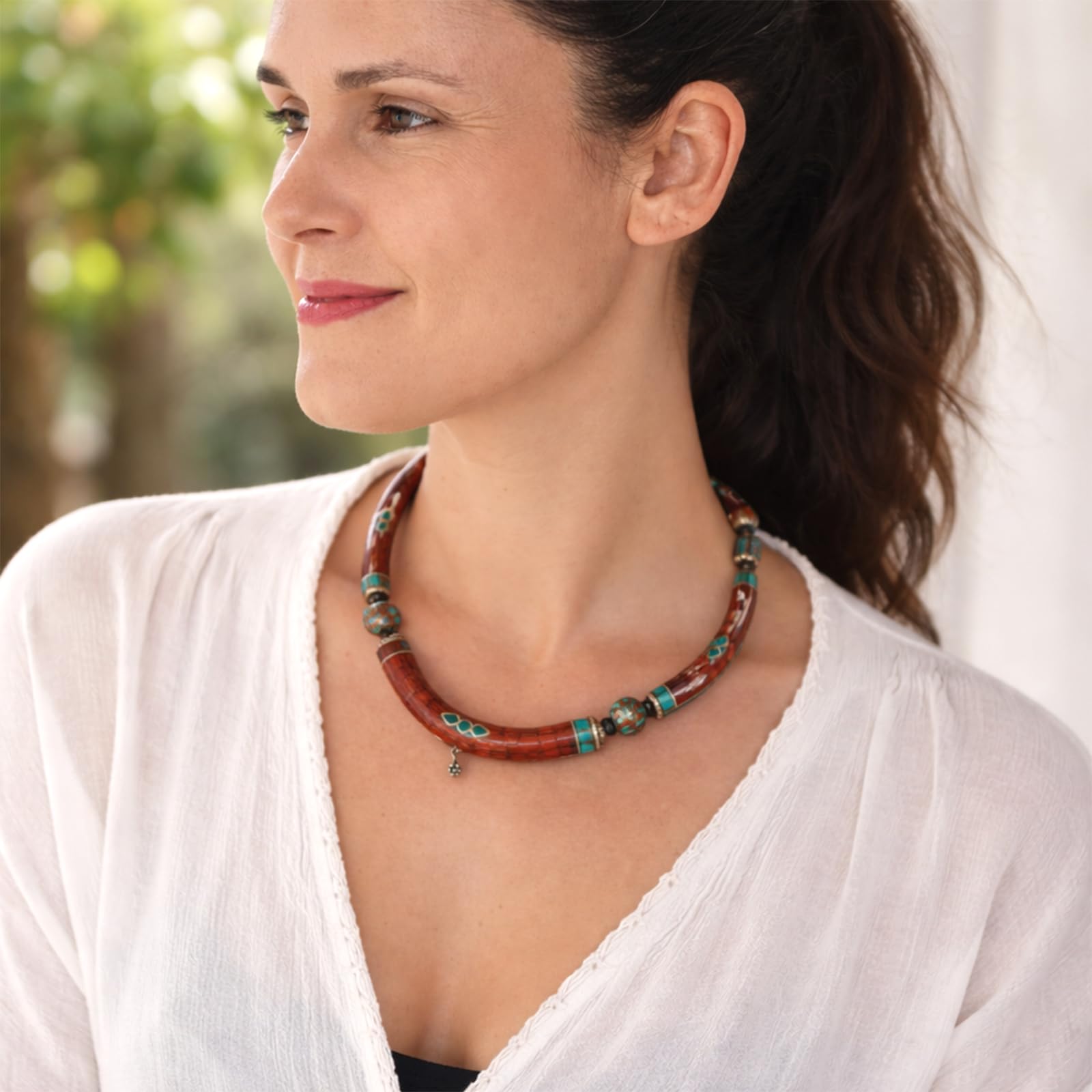 Collana Kragen Etnica Boho Statement Artigianale Fashion