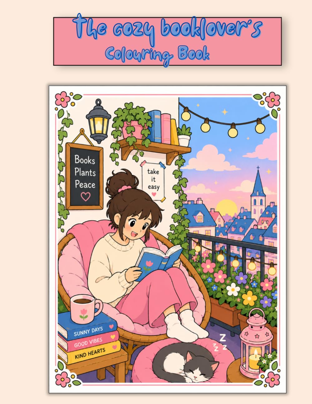 The cozy booklover's Colouring Book