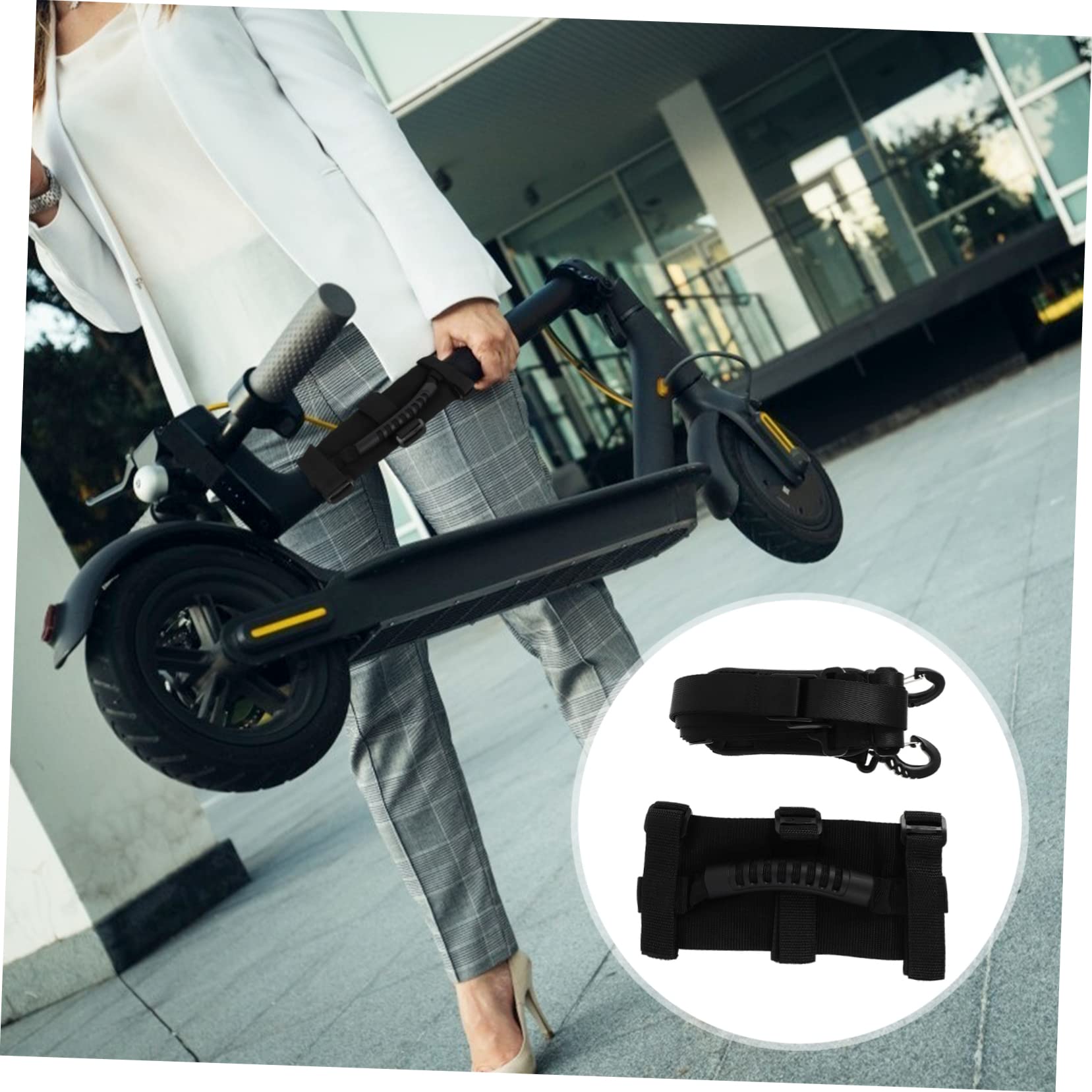 Kisangel 4pièces Sangles De Transport pour Trottinette Électrique De Sangles Réglables avec Poignée Accessoire pour Transport De Trotinettes Vélos Et Plus