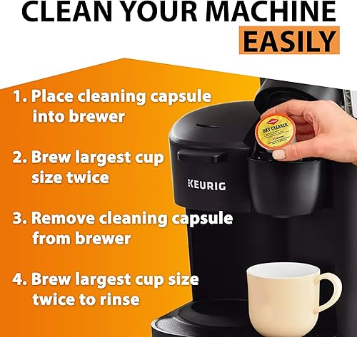 Miniatura 6 de Cápsulas de limpieza compatibles con K-Cup 2.0 Keurig, quitamanchas, biodegradables, no tóxicas, 6 tazas por paquete.