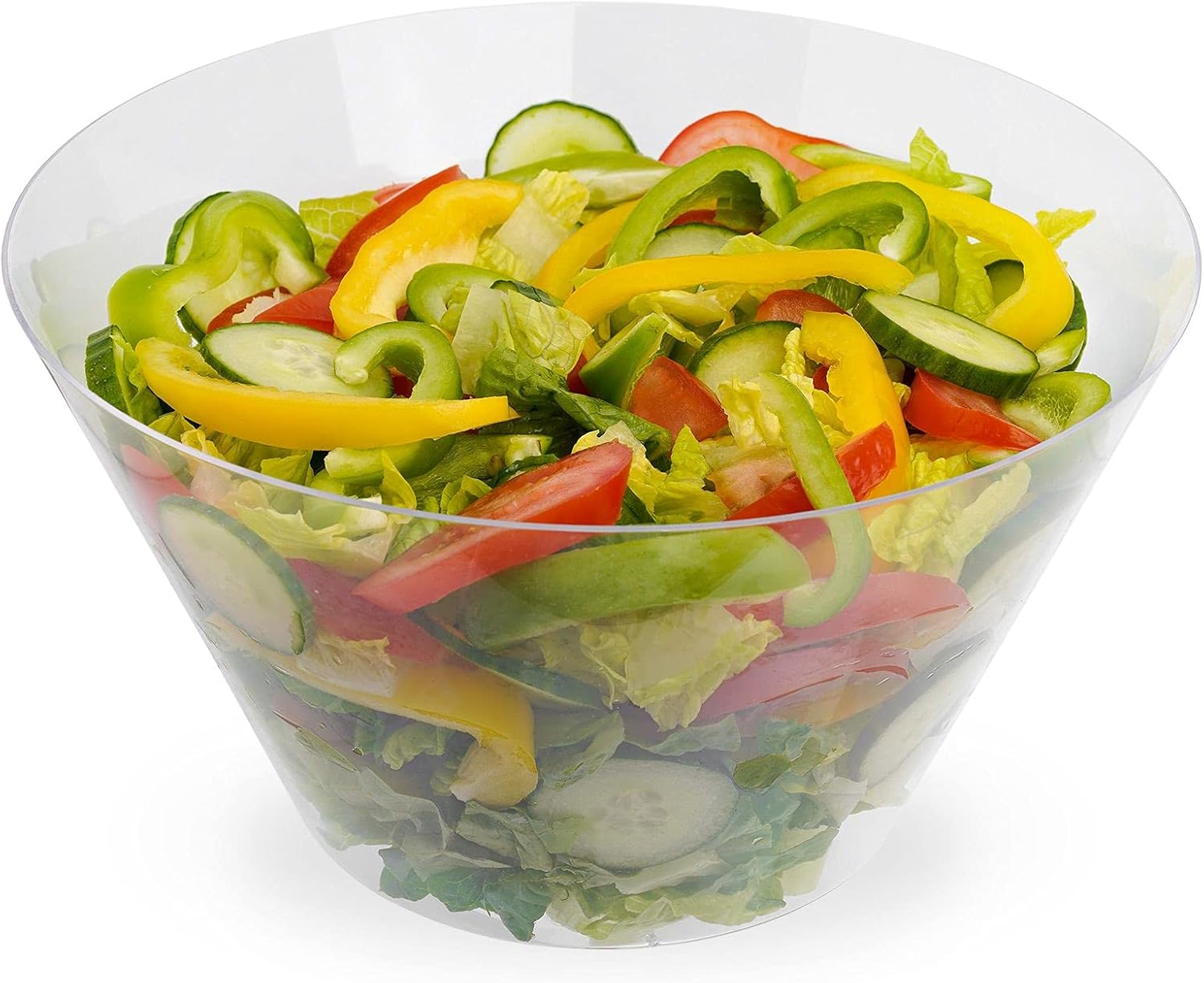 STACKABLES Set of 4 Reusable Lightweight Plastic Large Serving Bowls