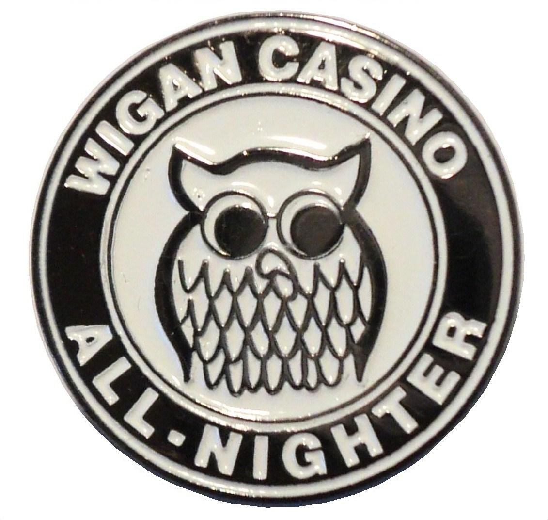 Wigan Casino Nightclub All Nighter Northern Soul MOD Skinhead Enamel Badge