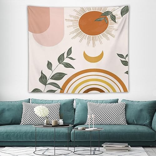 Miniatura 135 de Tapiz floral retro de los años 60 y 70, diseño hippie de primavera Groovy Flower Power Flower Boho para colgar en la pared, arte neutro para Hippie