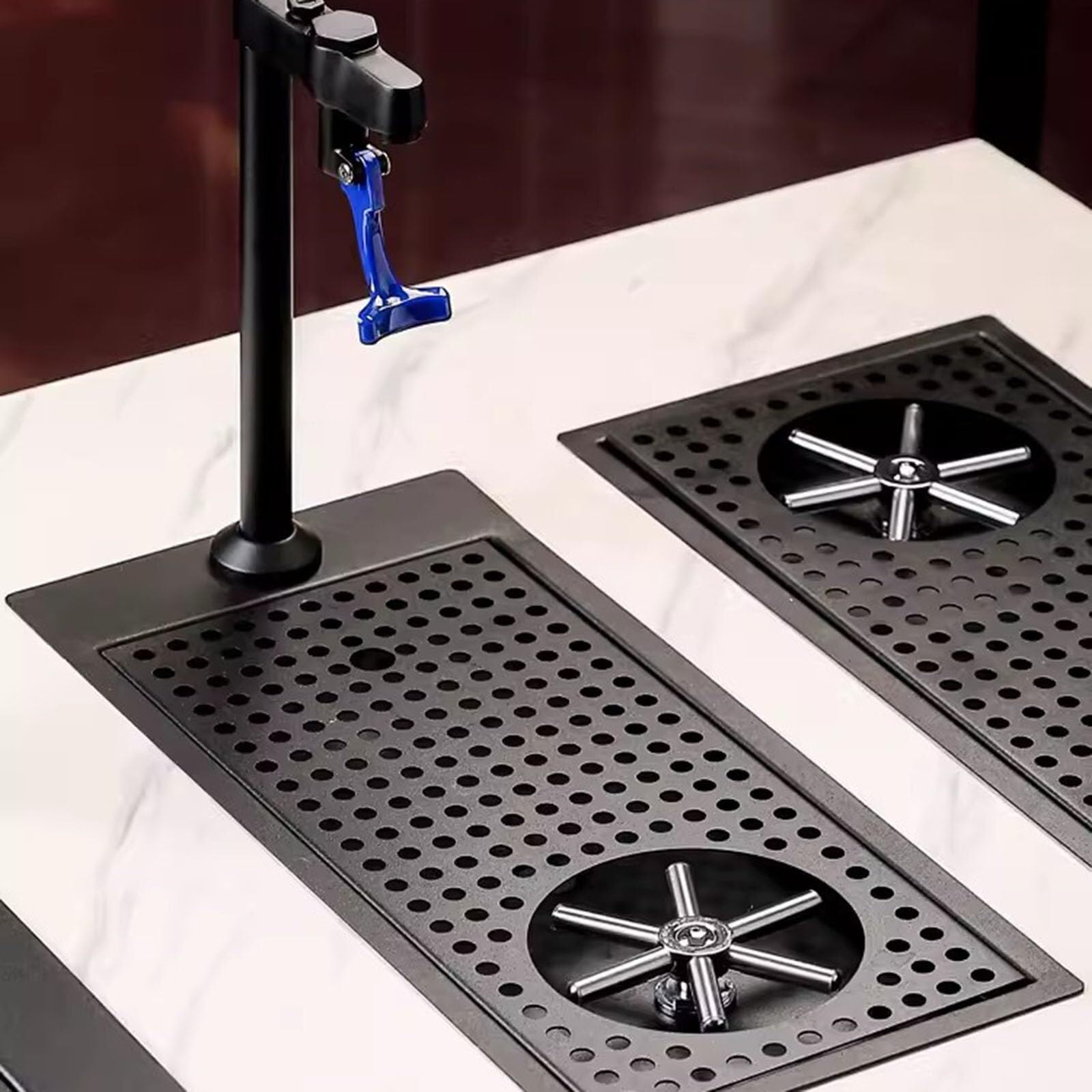 Lavavasos Comercial De Acero Inoxidable con Enjuagador Y Grifo De Llenado Por PresióN, Incluye Boquilla De Limpieza MultiáNgulo, para CafeteríAs, Restaurantes Y Cocinas DoméSticas
